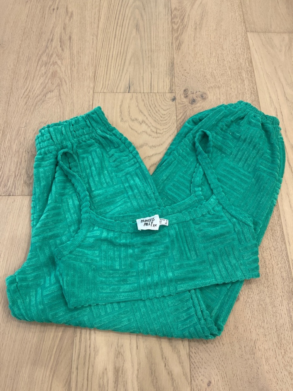Princess Polly Green Jogger Set (US 4)